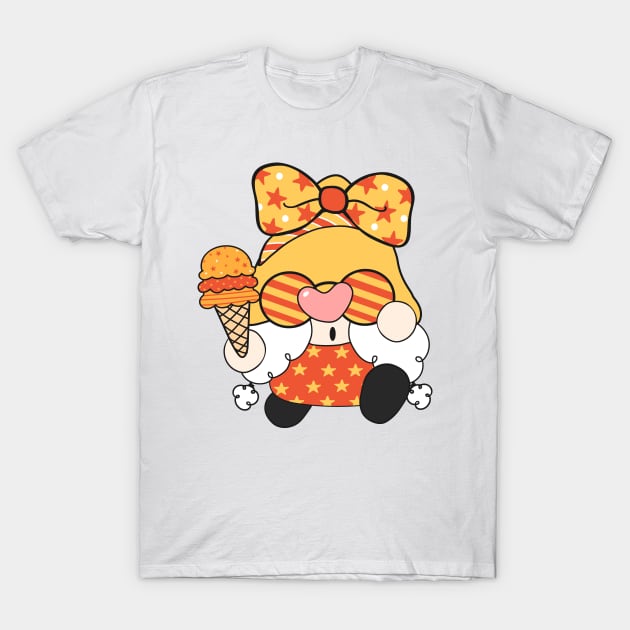 summer Retro vintage Groovy Gnome with cute funny and cheerful character that is going to have the smiles on your face. T-Shirt by Janatshie